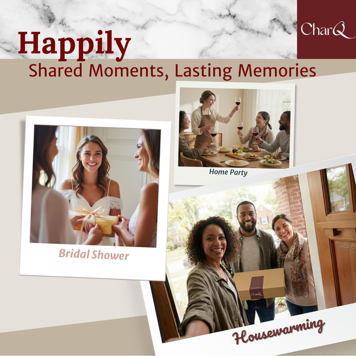 CharQ hosting-ready board styled as a chic centerpiece for gatherings.