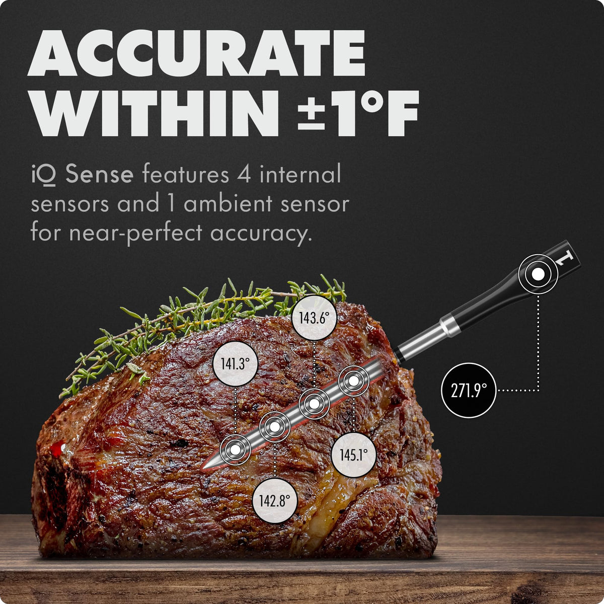 CHEF iQ Sense showing WiFi unlimited range for remote monitoring