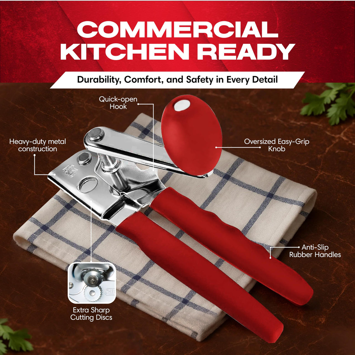 Chef Master 2-Pack professional-grade metal construction for durability