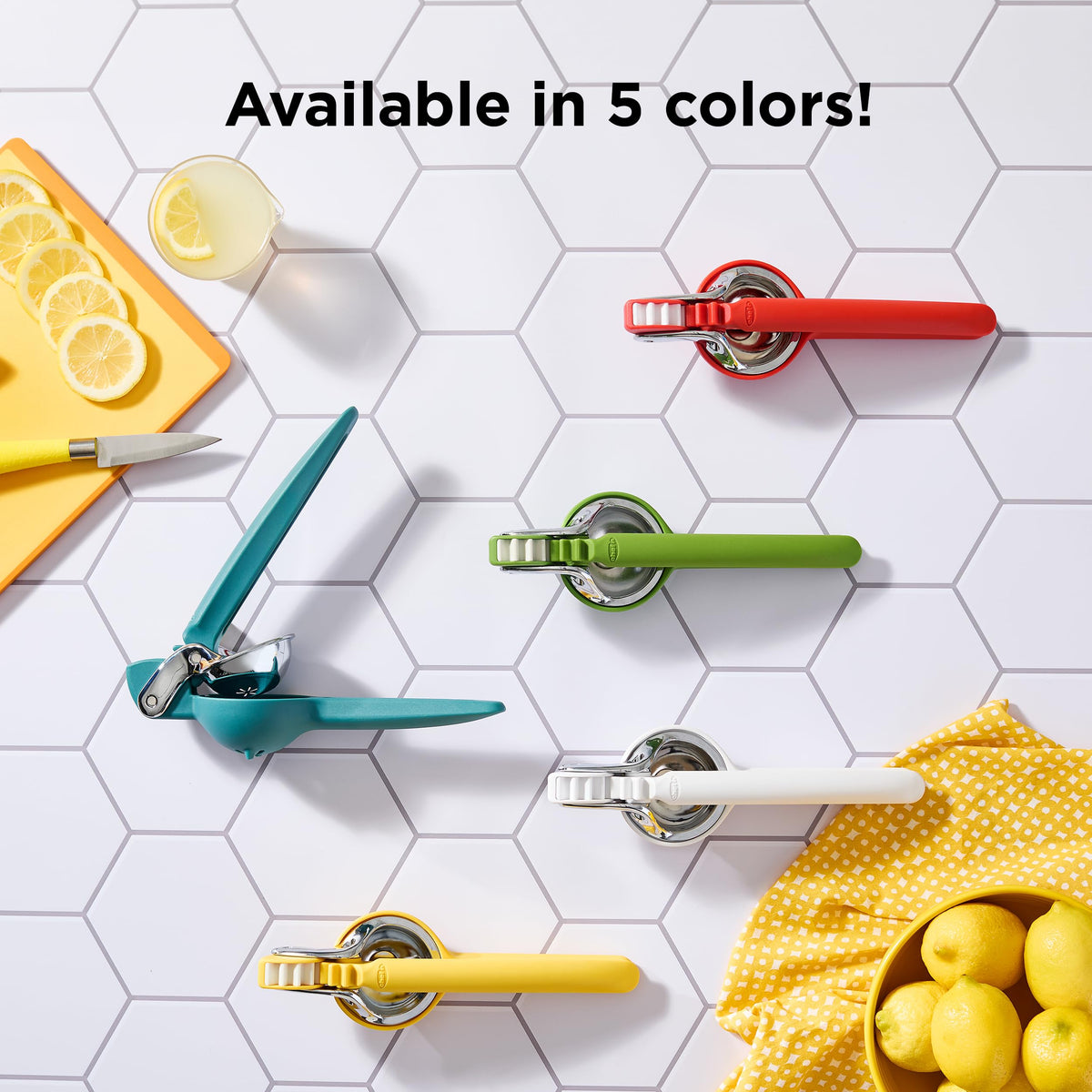 Chef'n FreshForce lime-green color brightens any prep or bar setup.