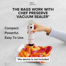 Chef Preserve bags are microwave-safe when unsealed for quick reheats.