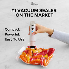 Chef Preserve sealer in sealing action illustrating a 5-second seal