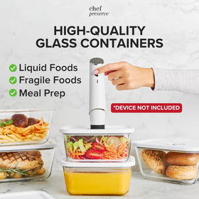 Chef Preserve large glass vacuum seal container stores bulk ingredients efficiently