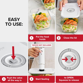 Chef Preserve stackable design helps organize fridge space and reduce clutter