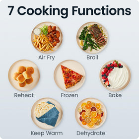 Chefman Crispinator PFAS-free ceramic coating eases cleaning after cooking.