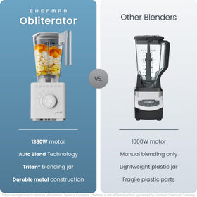 Chefman Obliterator stainless steel blade delivers smooth blends