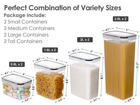 CHEFSTORY four-side-locking-lids provide an airtight seal to protect contents.
