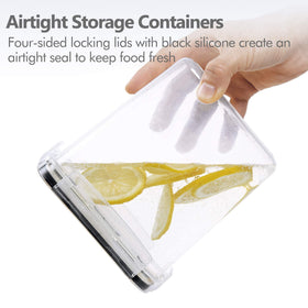 CHEFSTORY stackable-containers optimize pantry space while keeping contents visible.
