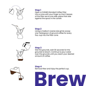 Chemex borosilicate glass body emphasizes odor resistance and easy cleaning