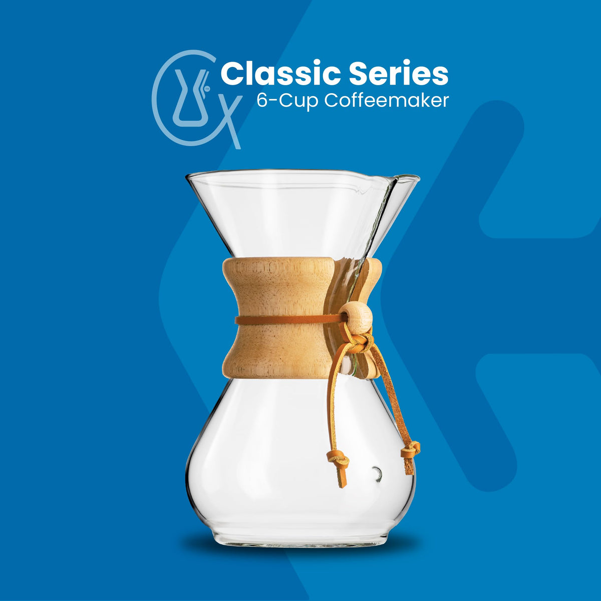 Chemex classic-series glass carafe in a modern kitchen