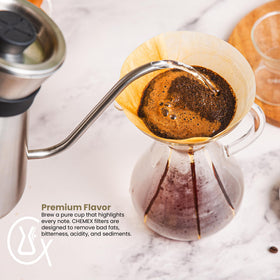 Chemex filter fits tapered brewers for broader compatibility.