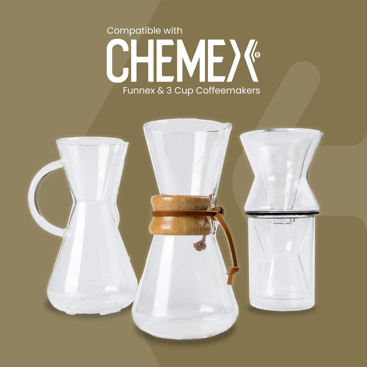 Chemex thicker filter design blocks oils for crisper brew.