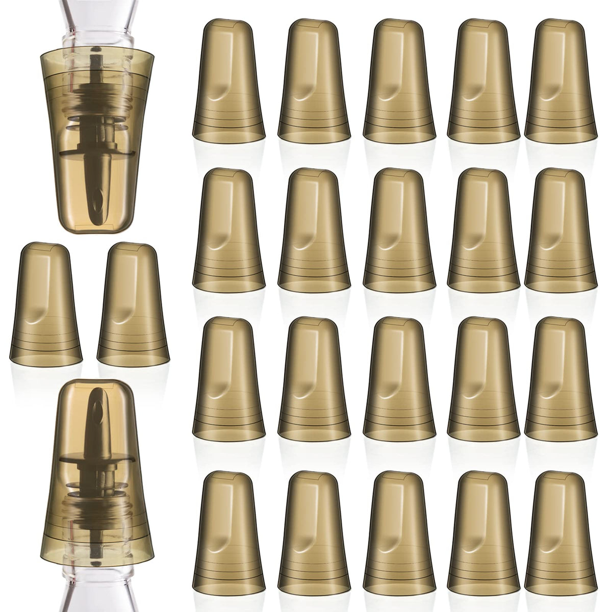 CHENGU 24-pack liquor bottle covers protect bottles from dust and contaminants.