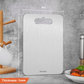 Chin-Best cutting board easy-clean feature aids quick sanitizing after meals.