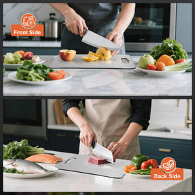 Chin-Best titanium cutting board food grade stainless for safe prep