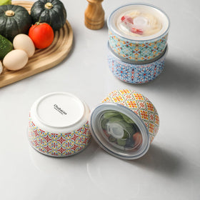 Chubacoo bowl with lid for salads and cereals prevents spills