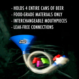Chug Buddy party scene in college dorm suggesting easy setup.