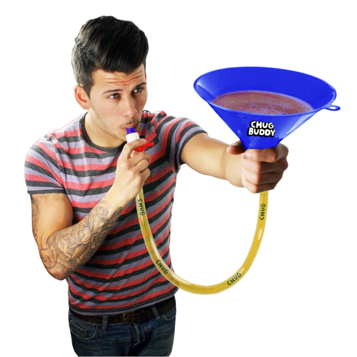 Chug Buddy shotgun-keychain tool compact and travel-friendly.