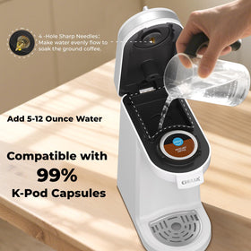 CHULUX mini coffee maker includes a built-in water filter to improve taste and purity.