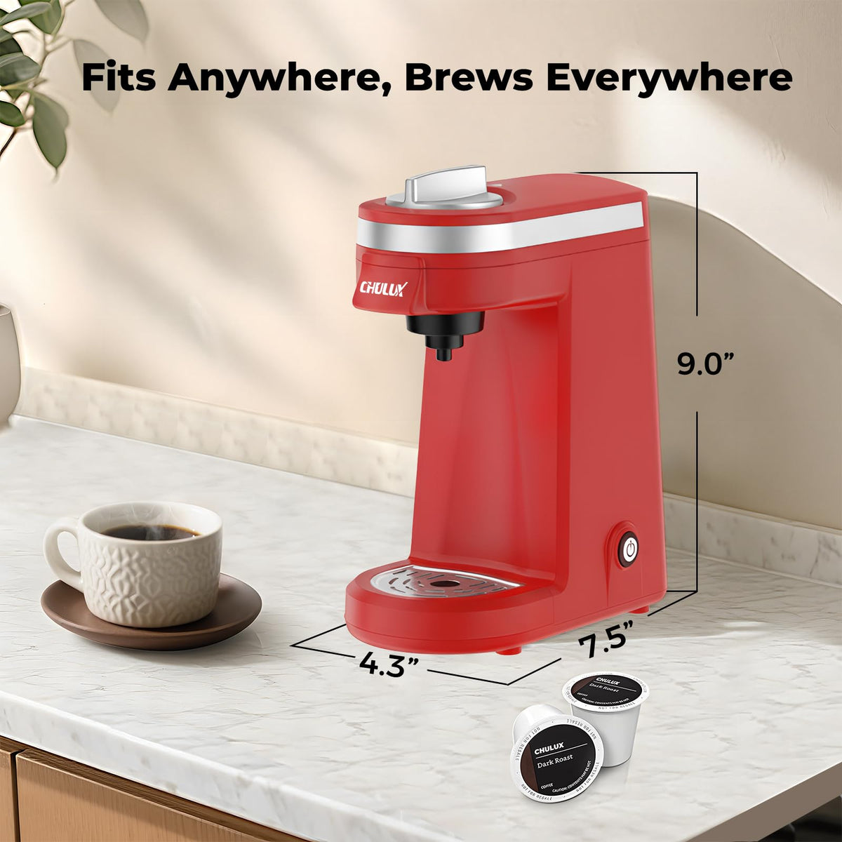 CHULUX red brew steam moment signaling aroma ready cup