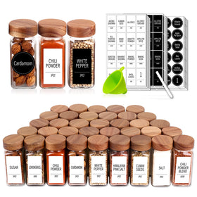 Churboro 36-glass spice jars arranged for quick seasoning selection