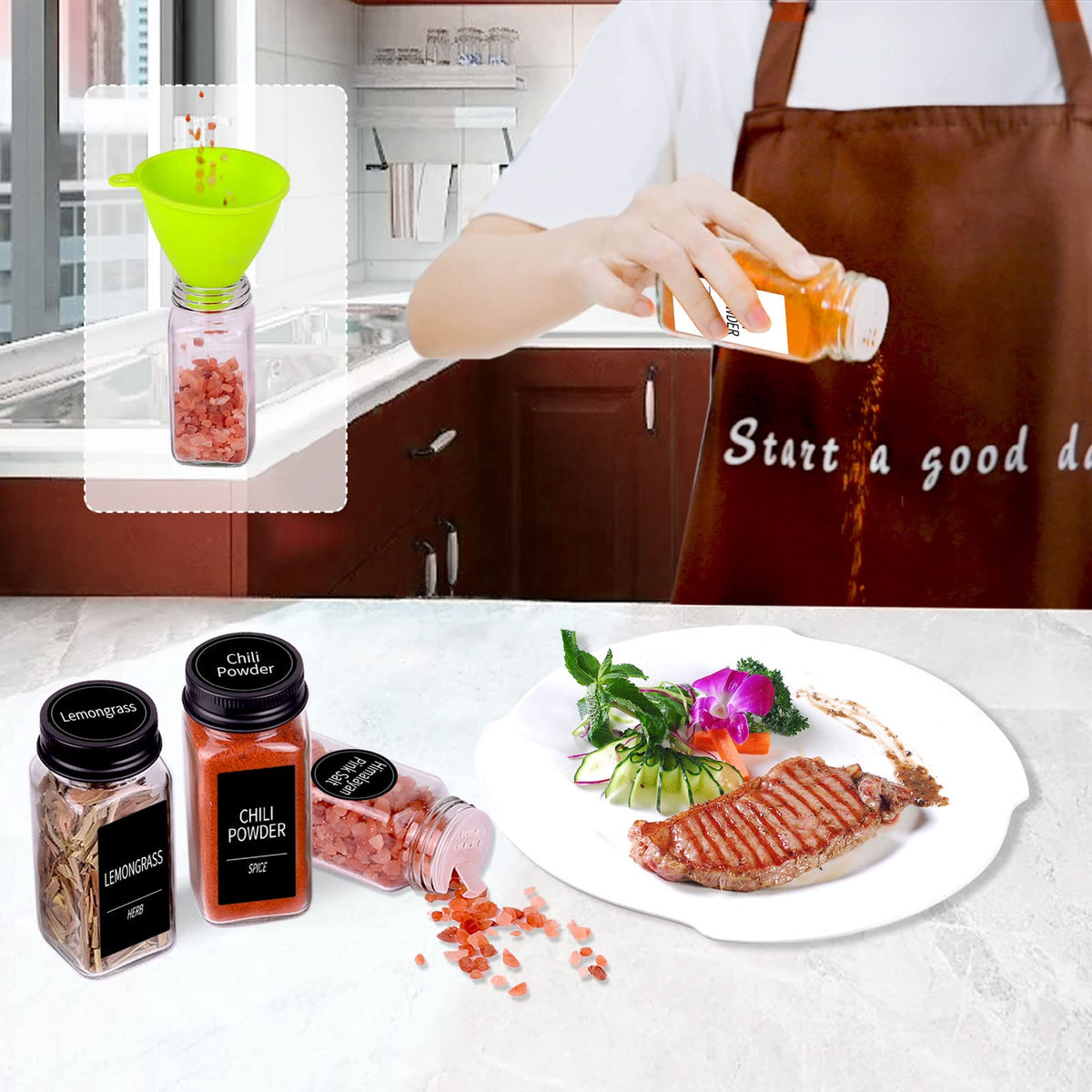 Churboro white chalk pen for easy on-jar labeling.