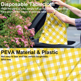 CINSOEN multi-color tablecloth offers assorted options for events.