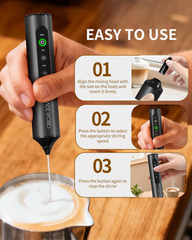 Circle Joy 1500mAh battery enables cordless frothing anywhere