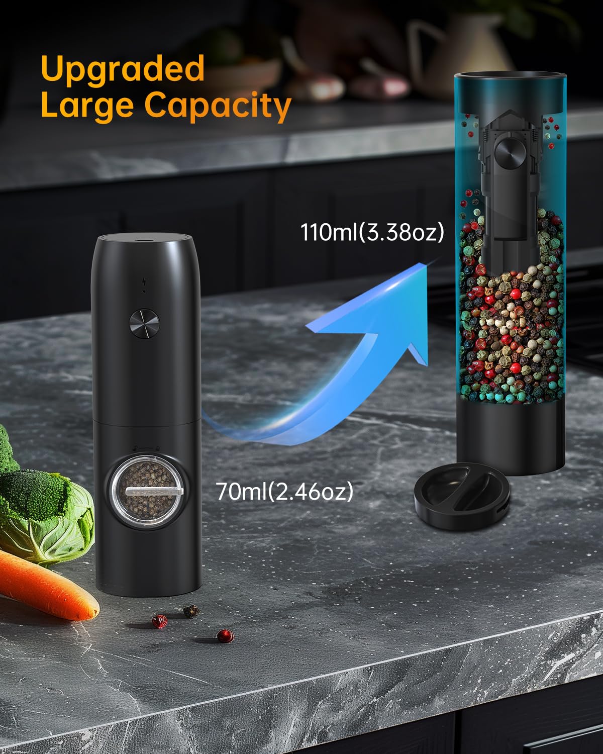 CIRCLE JOY Mill offers adjustable coarseness for versatile seasoning