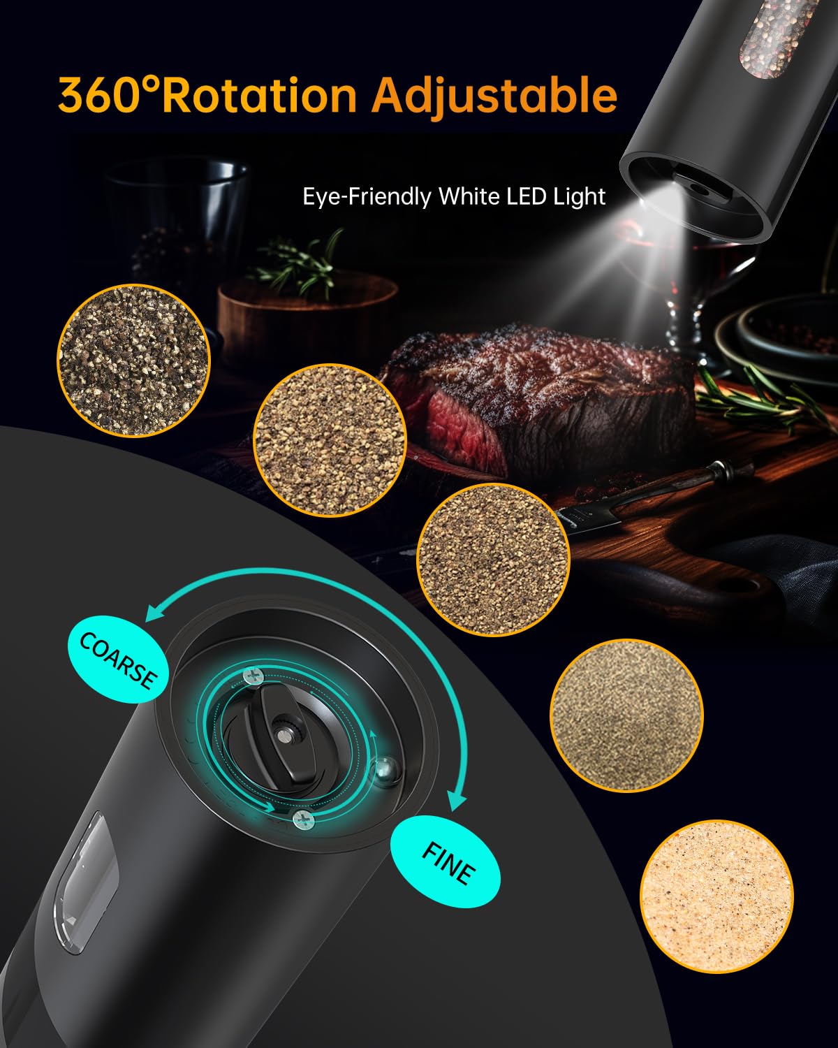CIRCLE JOY Mill supports one-hand operation during cooking