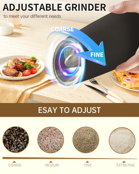 Circle Joy gravity grinder adjustable coarseness for pepper or salt.