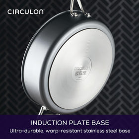 Circulon A1 interior is nonstick, making cleanup after sautéed vegetables easy.
