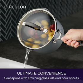 Circulon A1 ScratchDefense dishwasher-safe label highlights easy cleanup.
