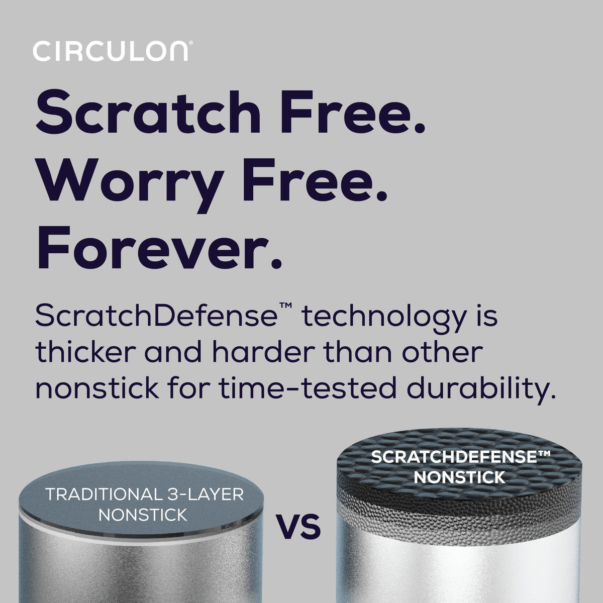 Closeup of induction-base on Circulon A1 ScratchDefense pan