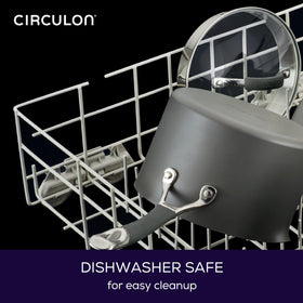 Circulon Radiance 6-quart stockpot with lid great for soups.