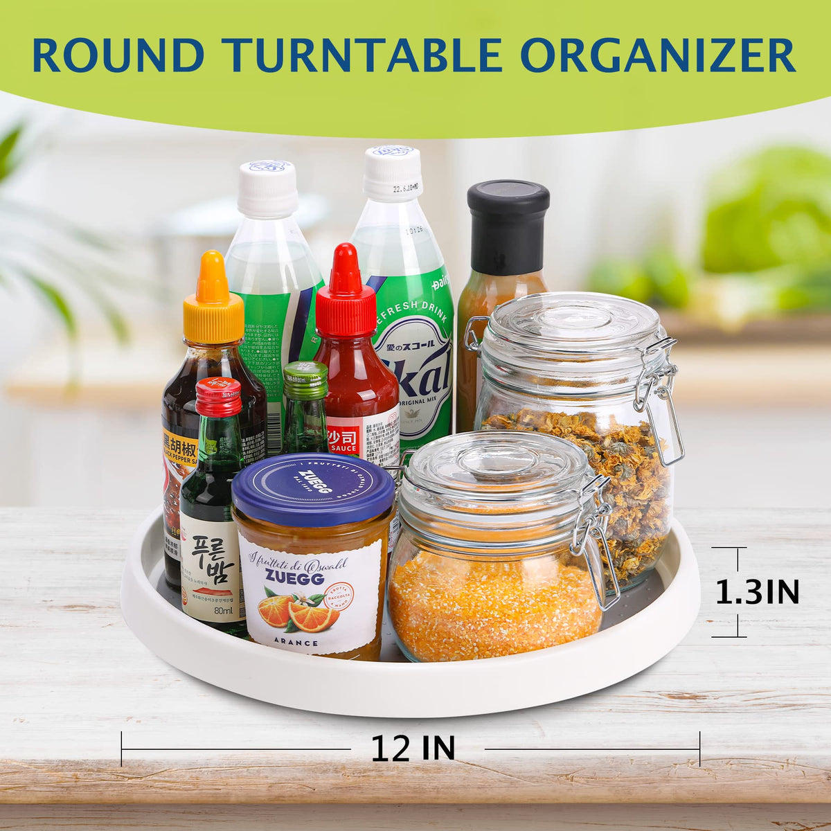 Durable CiWiVOKi 12-inch lazy susan with 360-degree rotation