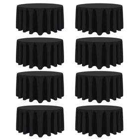 CKIKU 8-pack 90-inch round tablecloths provide bulk-value for versatile events