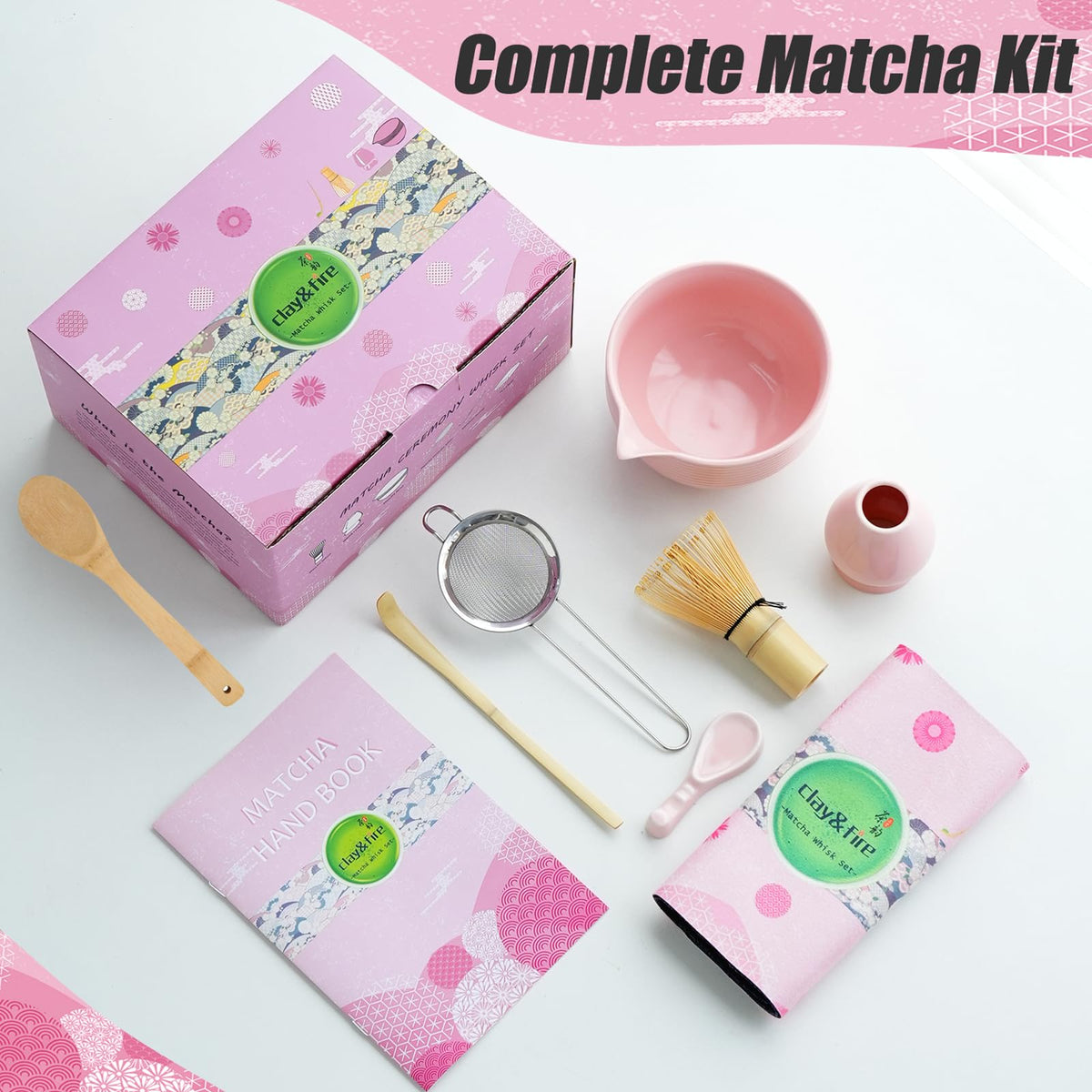 Clay&Fire stainless steel sifter for lump-free matcha and quick prep.