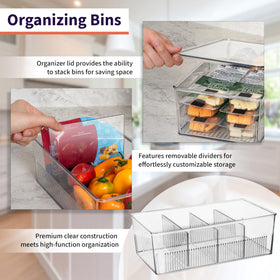ClearSpace stackable bins with lids maximize shelf space in pantry