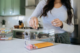 ClearSpace clear-view bin design provides transparent visibility for quick inventory.