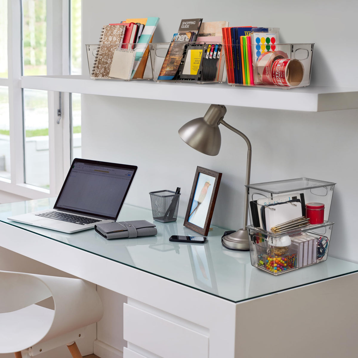 ClearSpace clear plastic bin showcases contents while staying durable.