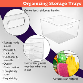 Bin dimensions 12x11x7 inches fit shelves and cabinets