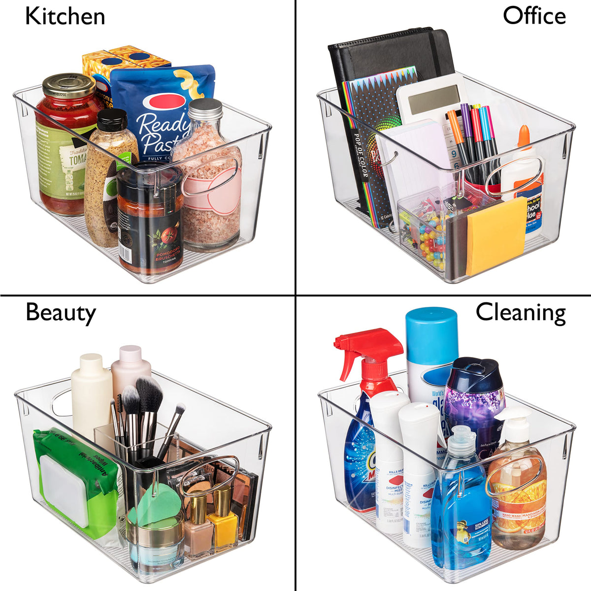 ClearSpace durable clear plastic bins are easy to clean and reuse.