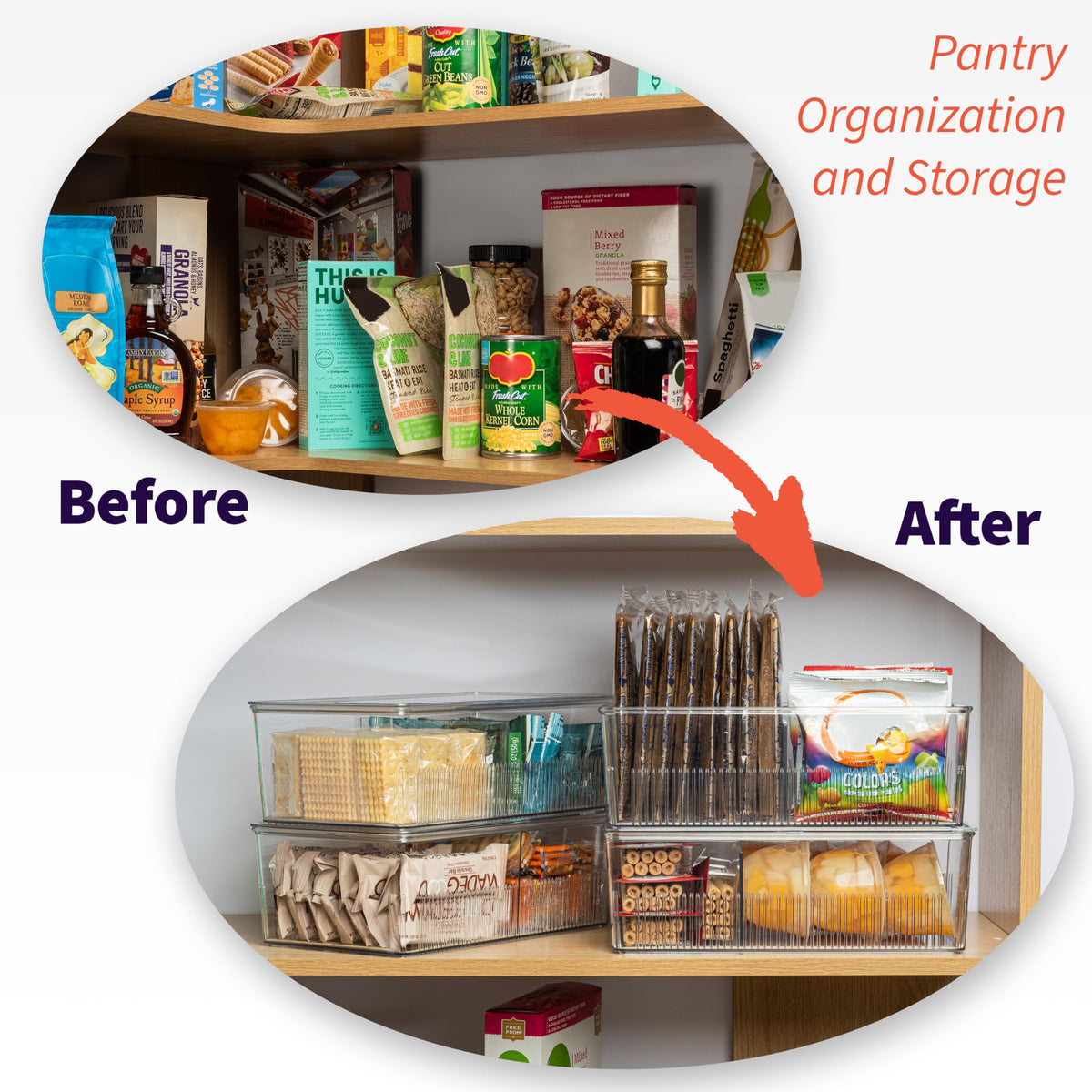 ClearSpace refrigerator organizer bin offering clear visibility and stackable design