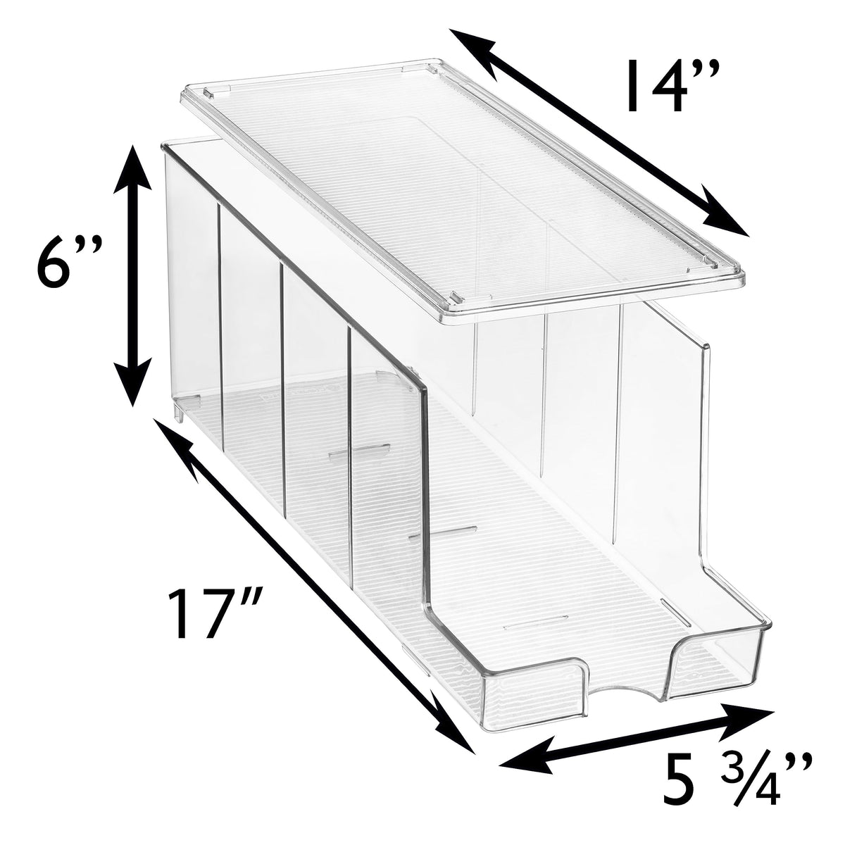 ClearSpace fridge organizer stackable two-unit setup demonstrates flexible storage.