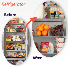 ClearSpace refrigerator-organizer-bin clear design improves visibility