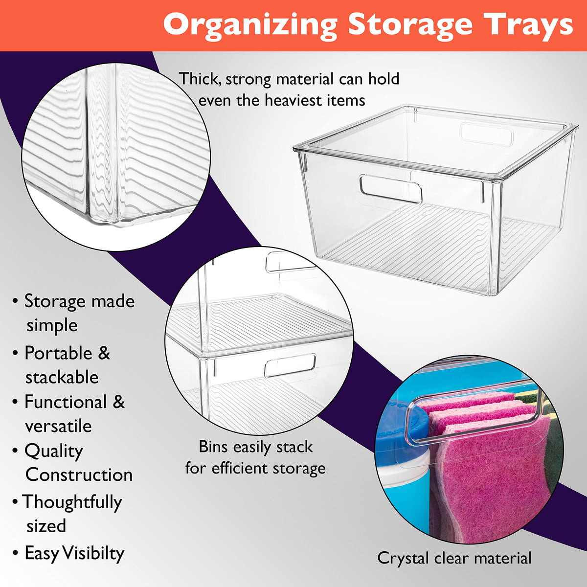 ClearSpace XL pantry storage bin neatly stores groceries on a shelf.