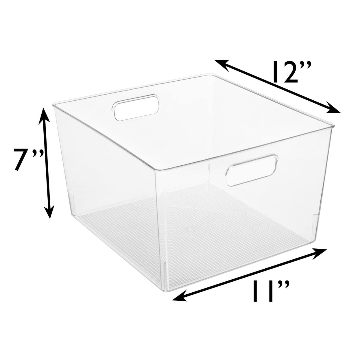 Durable utility bin ideal for laundry and crafts.