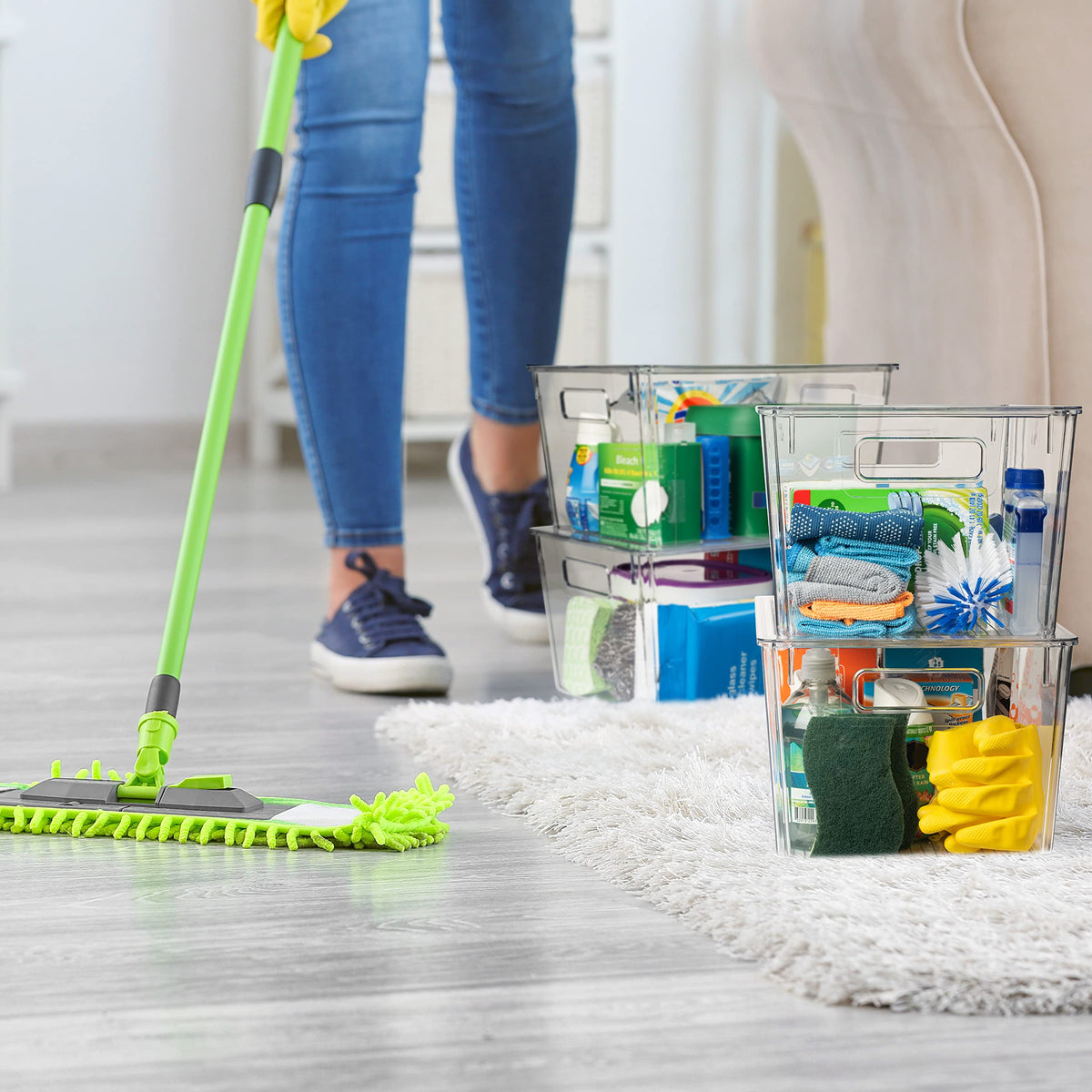 ClearSpace X-Large bin with stackable design optimizes small spaces