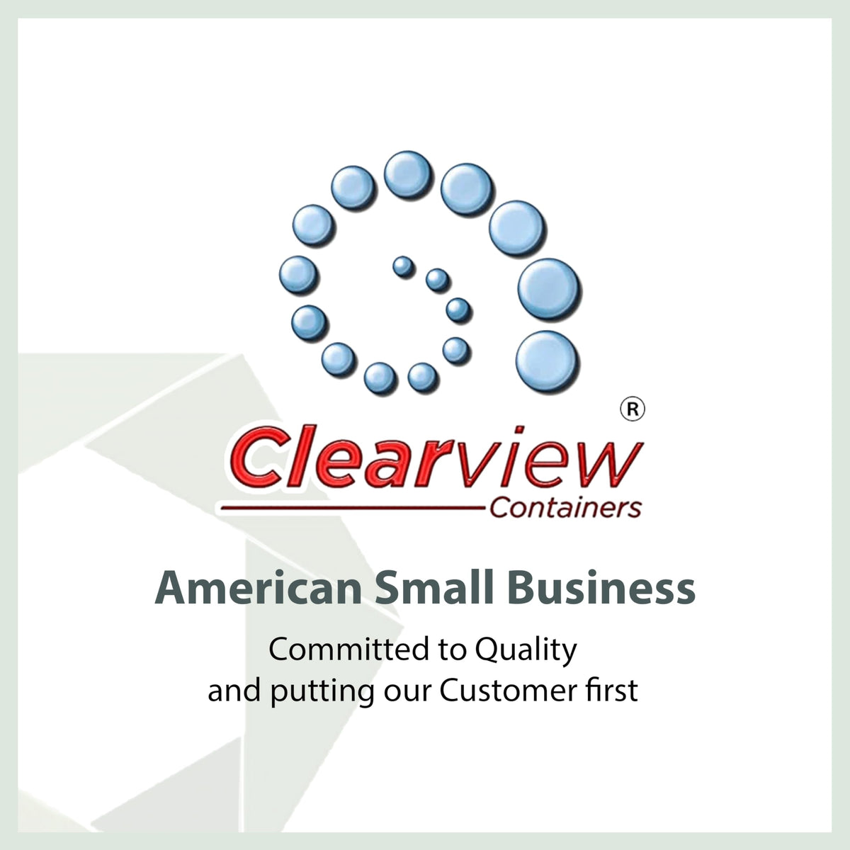 CLEARVIEW CONTAINERS thick plastic jar resists dents for long-lasting use.